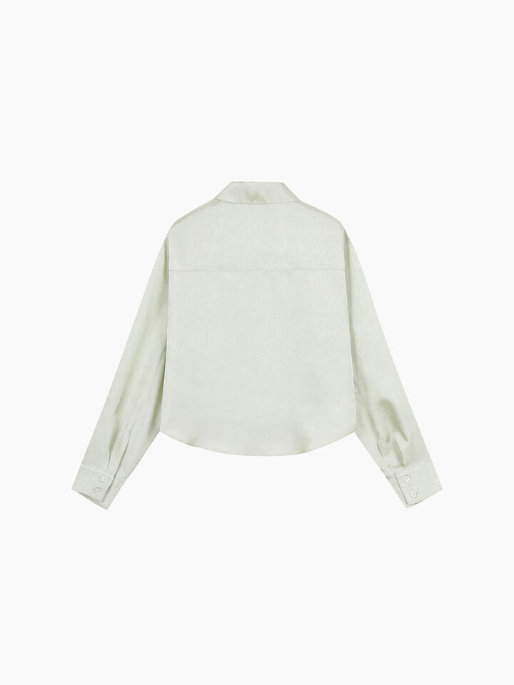 Camicia verde chiaro in satin - sisley k camicie - Verde Chiaro | Sisley K image number 2